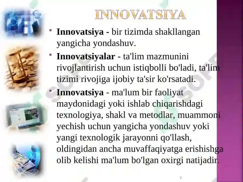Innovatsiyalar va ularning yaratilish bosqichlari 7
