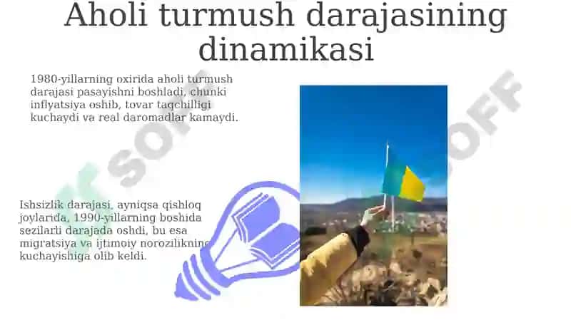 Mustaqillikka erishish arafasida O'zbekistondagi ijtimoiy iqtisodiy jarayonlar 7