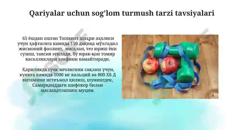 Sog'lom turmush tarzini tashkil etish 7