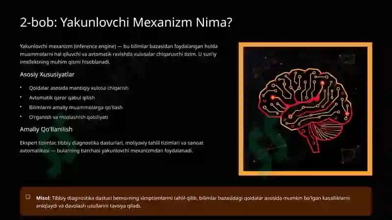 Bilimlar bazasi va yakunlovchi mexanizm 7