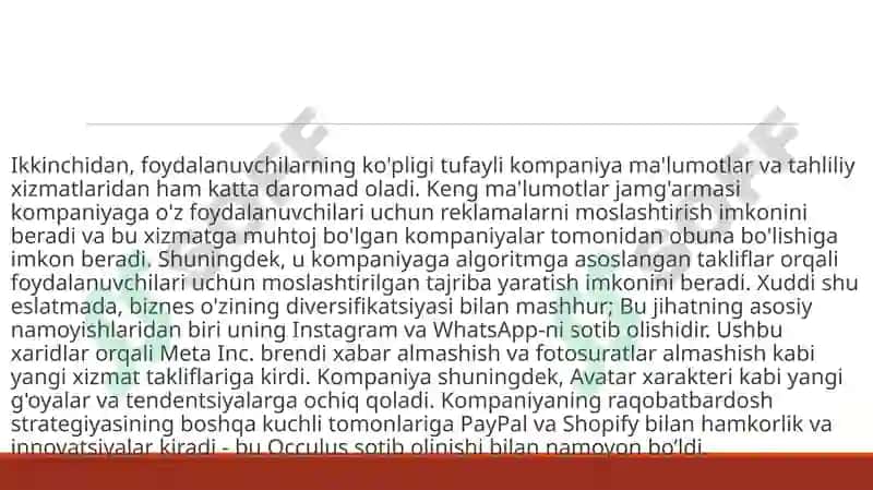 Facebook ning raqobat strategiyasi 7