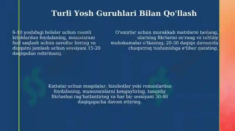 "Birgalikda o'qiymiz metodidan foydalanish" 7