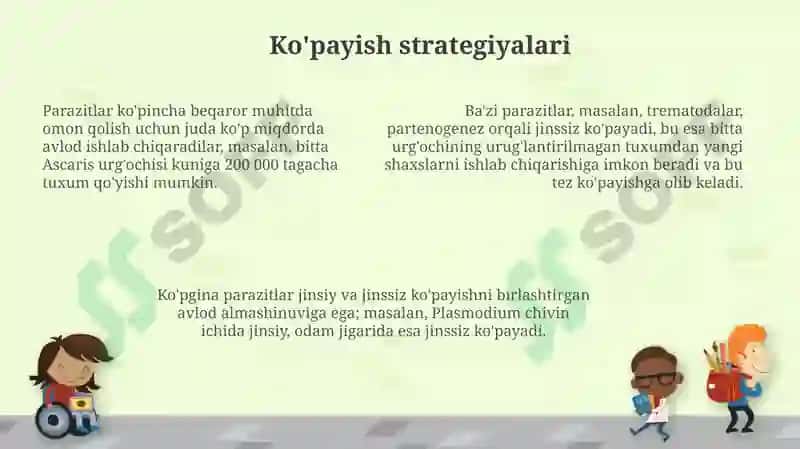 Parazitlarning rivojlanish shakllari 7
