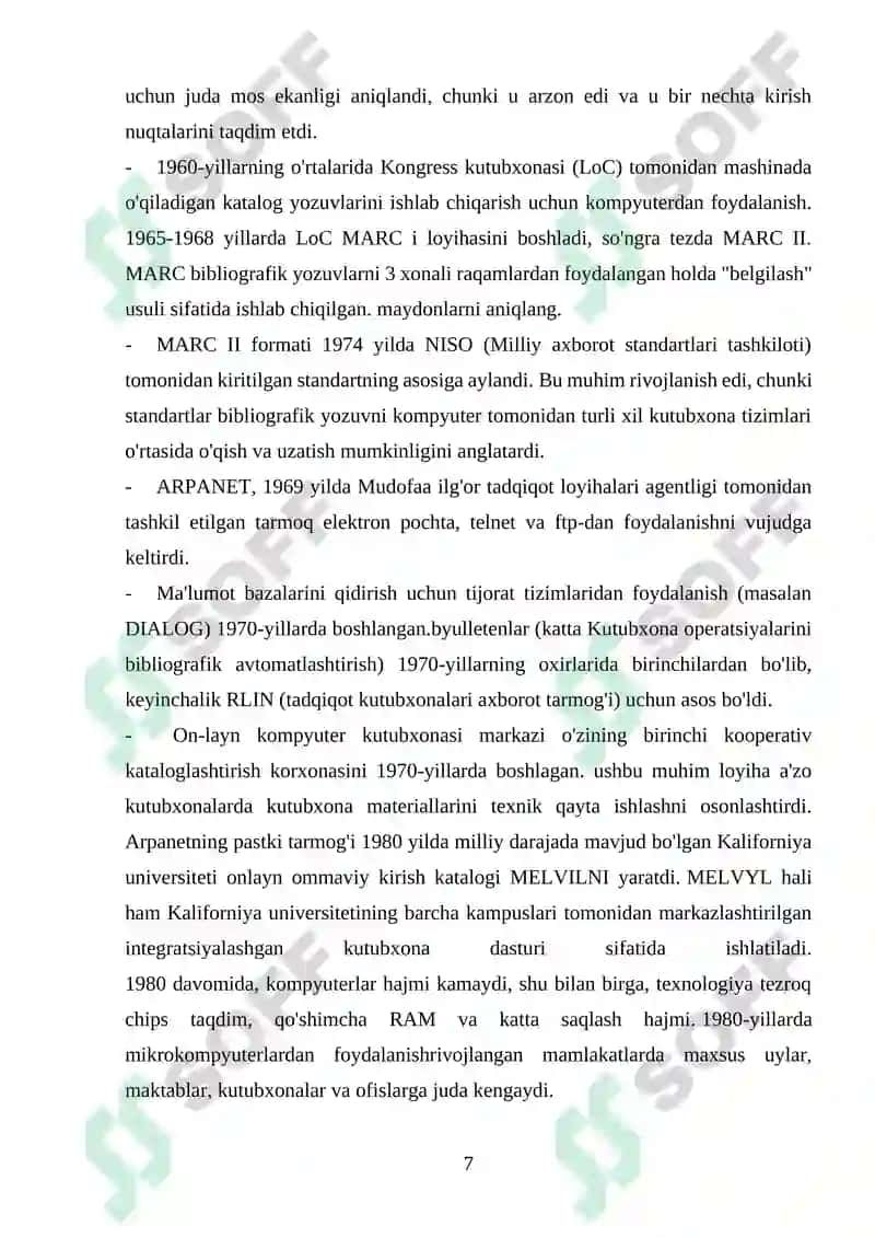 Kutubxonaning avtomatlashtirilgan tizimi 7