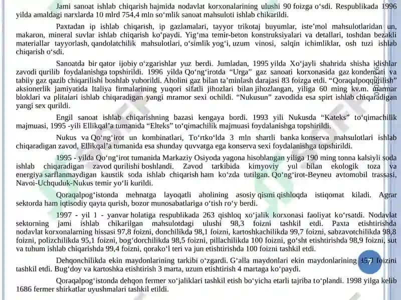 Mustaqillik yillarida Qoraqalpog‘iston Respublikasi 7