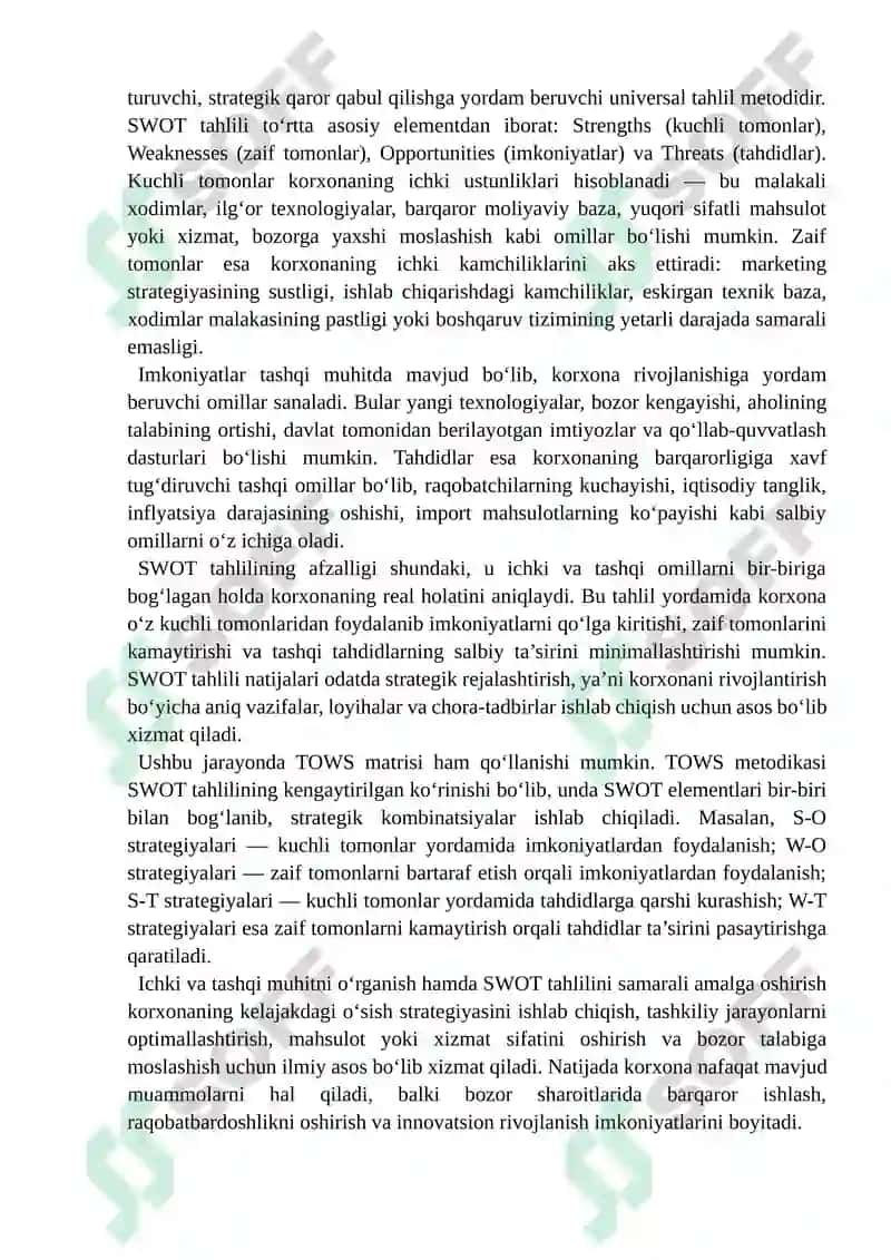 SWOT tahlil 7