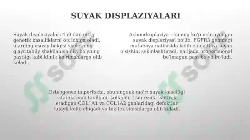 Suyak va bo'gimlarning tizimli kasalliklari 7