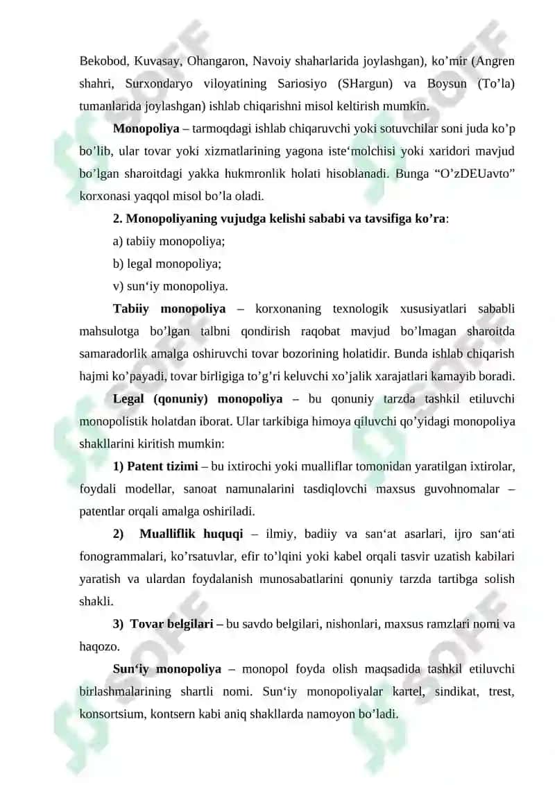 Raqobat kurashining shakllari va usullari 7
