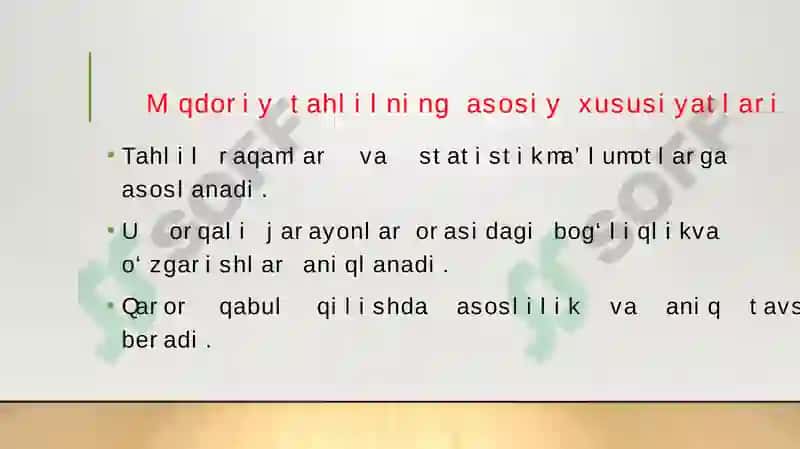 MIQDOR ANALIZ VA UNING METODLARI 7