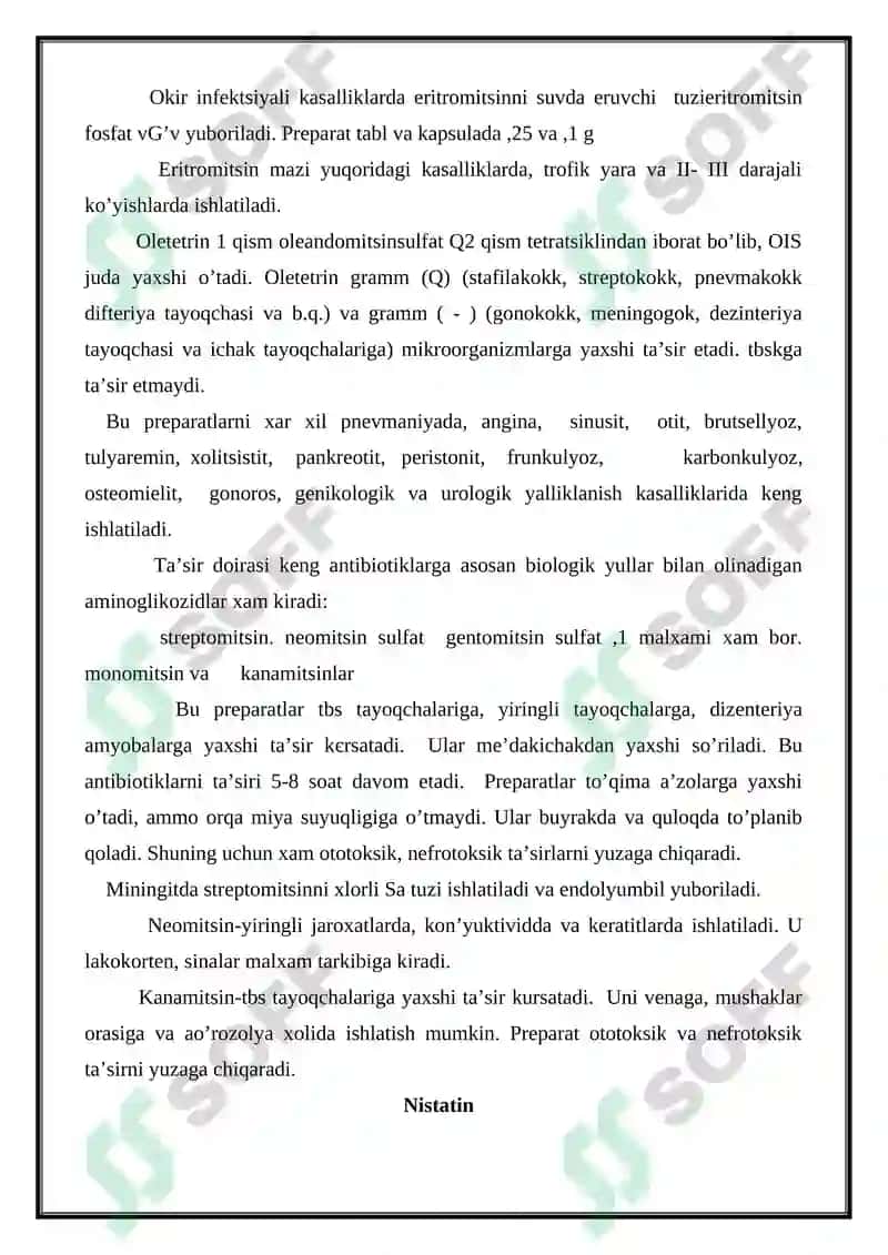 Kimyoterapiya va antibiotiklar 7