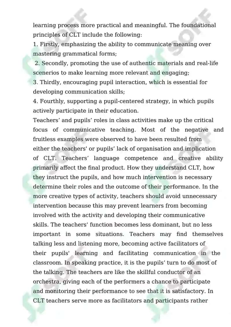 Theoretical Background of CLT and Speaking Skills 7