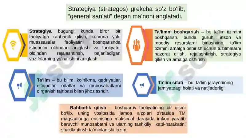 Strategik boshqaruv va rejalashtirish 7