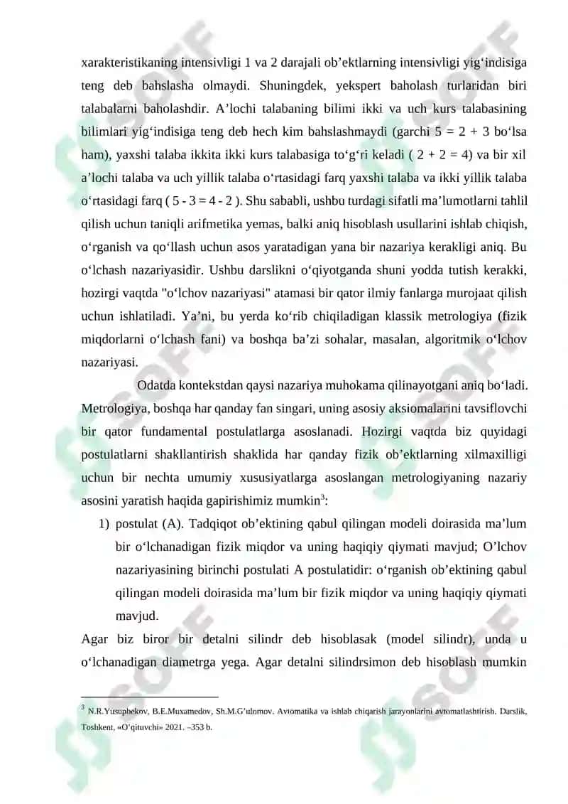 O‘lchov vositalari va sinov vositalarini tahlil qilish 7