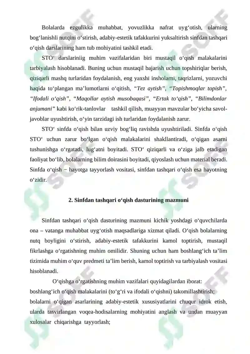 Sinfdan tashqari o‘qishni tashkil etish 7