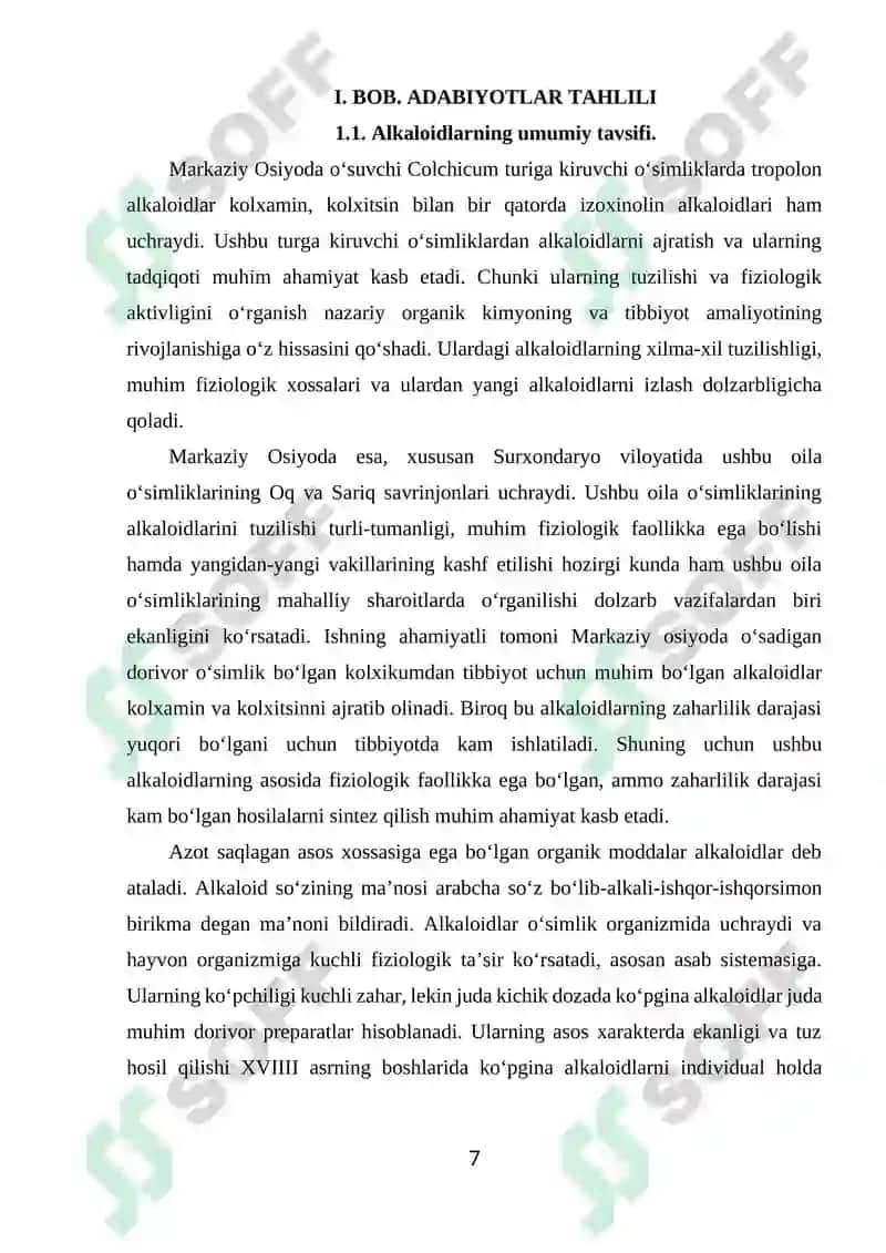 KOLXAMINNING OLINISHI, XOSSALARI VA TUZILISHI 7