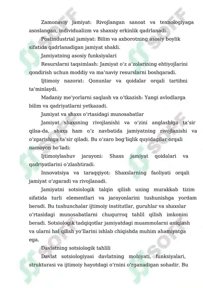 Shaxs, jamiyat va davlat sotsiologiyasi 7