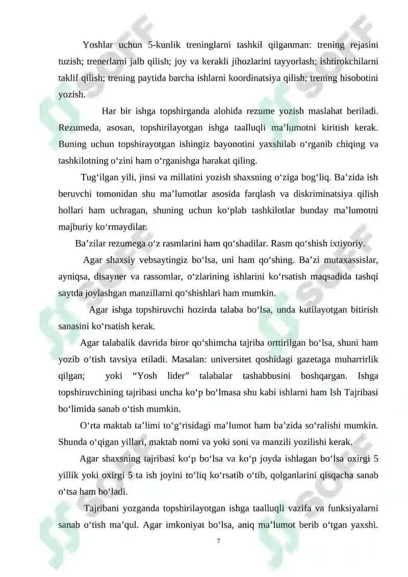 Mavzuga oid tadqiqot va uni olib boorish jarayonlari 7