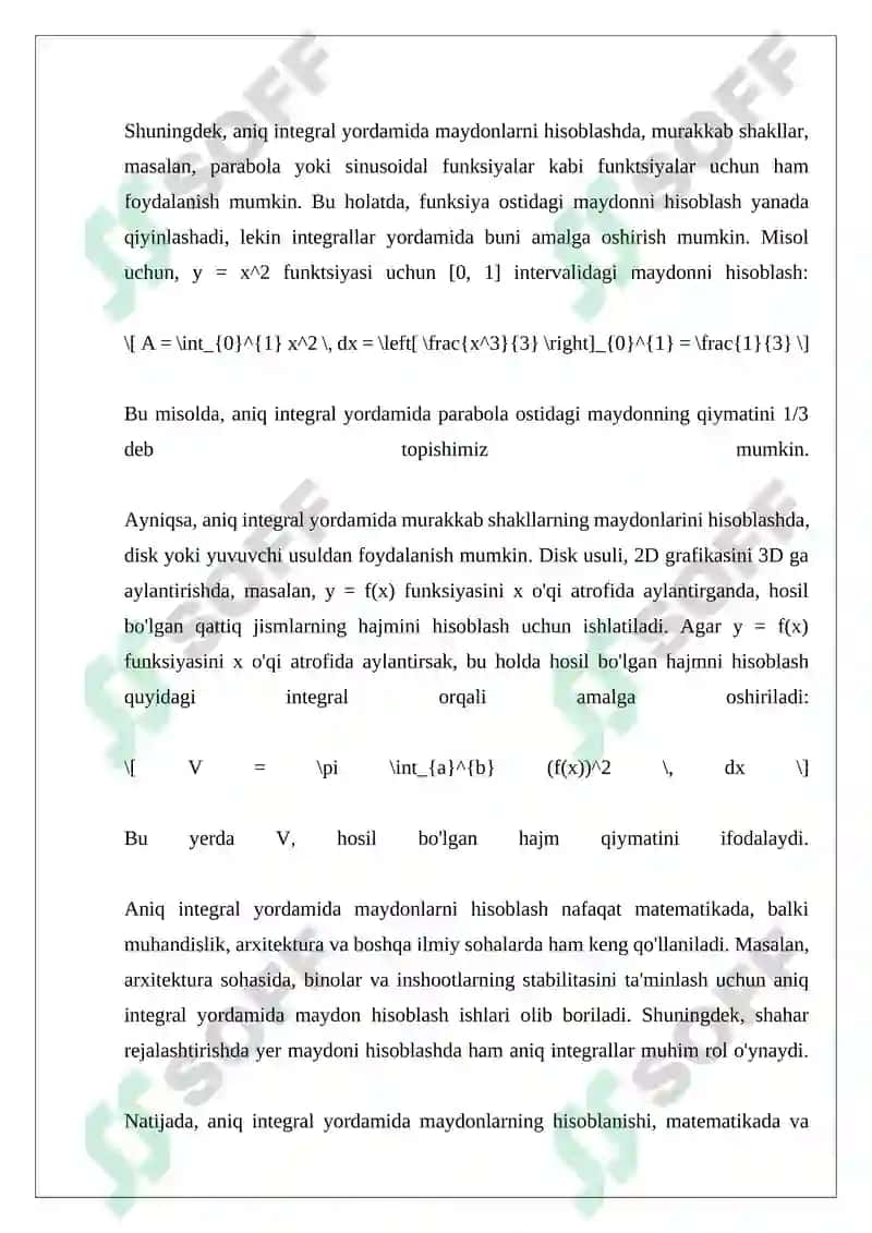 Aniq integralning geometrik tatbiqlari 7