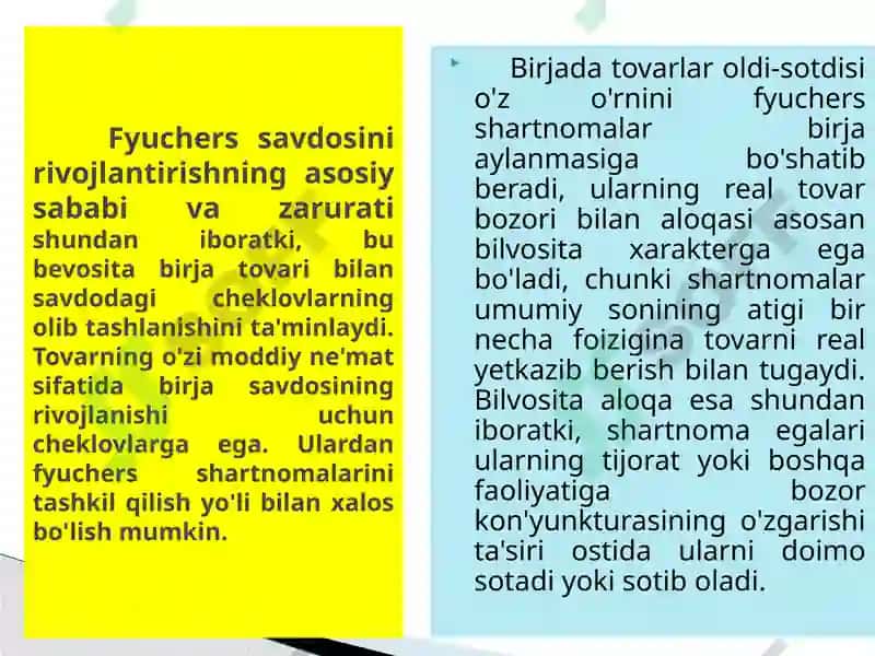 Fyuchers savdosi asoslari 7