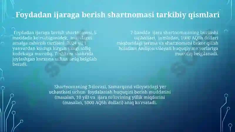 Ishga Ijara va Foydaga Ijara 7
