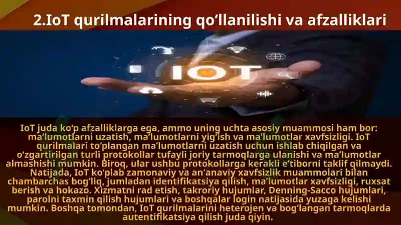 IoT qurilmalari va ularning va xavfsizlik masalalari 7