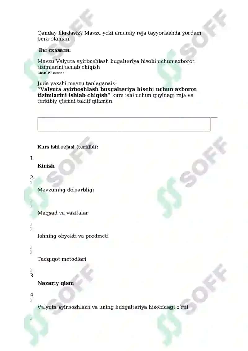 LOYIHALASH  UMUMIY KARYERA UCHUN 7