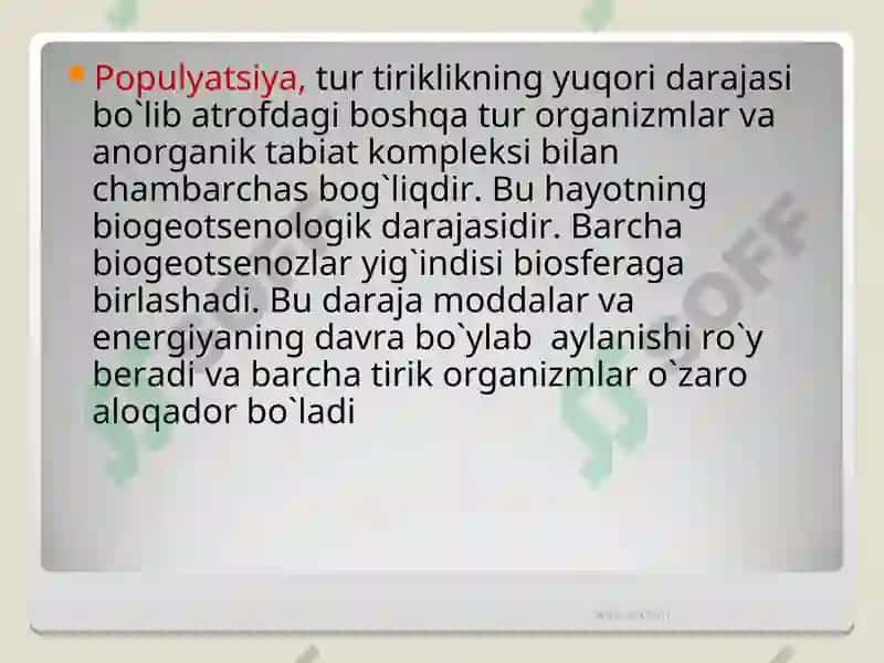 Biologiya rivojlanishi 7
