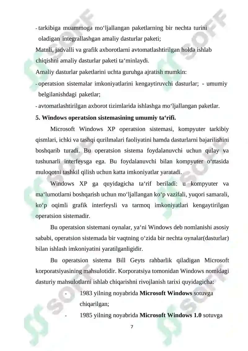Kompyuterning Dasturiy Ta‘minoti 7