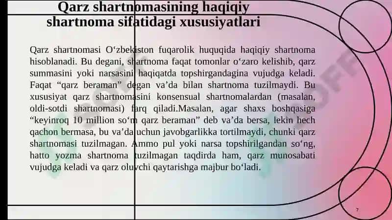 Qarzshartnomasi 7