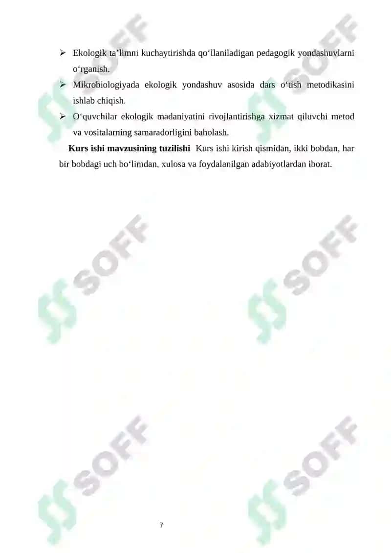 Mikrobiologiyada ekologik ta’limni kuchaytirish metodikasi 7