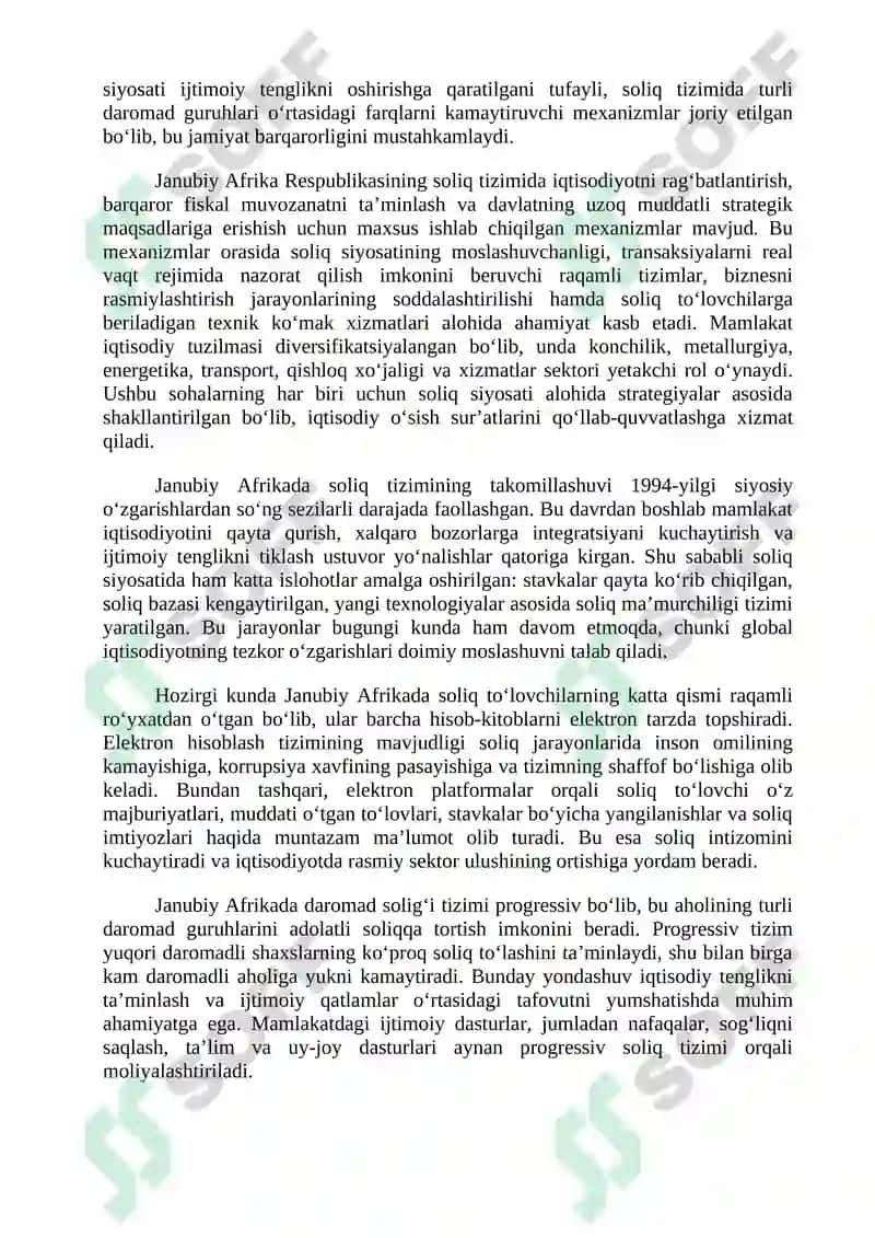 Janubiy Afrika Respublikasi soliq tizimi 7