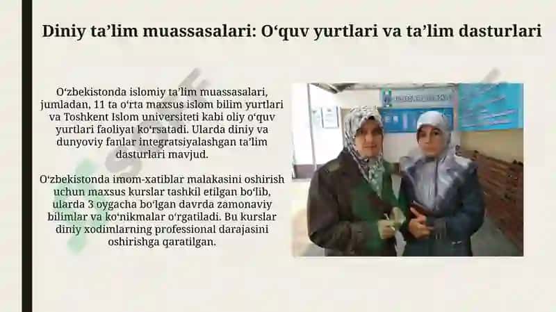 O'zbekistonda faoliyat yurituvchi diniy tashkilotlar 7