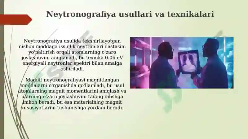 Neytronografiya va rentgenografiya 7