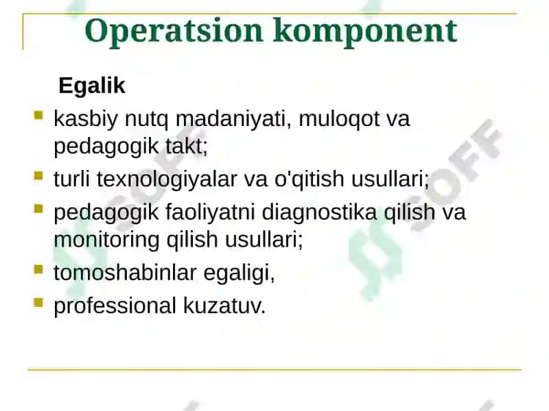 O'qituvchilik kasbi va uning kasbiy kompetensiyalari 7