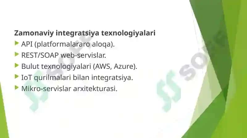 Iqtisodiyotda axborot tizimlarining o'zar integratsiyasi 7