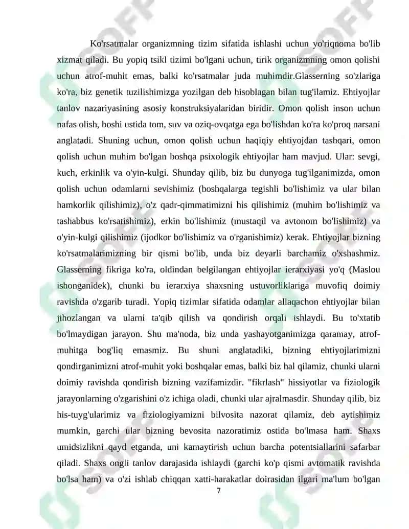 “REALLIK TERAPIYASINING ASOSIY HOLATLARI VA TAMOYILLARI” 7