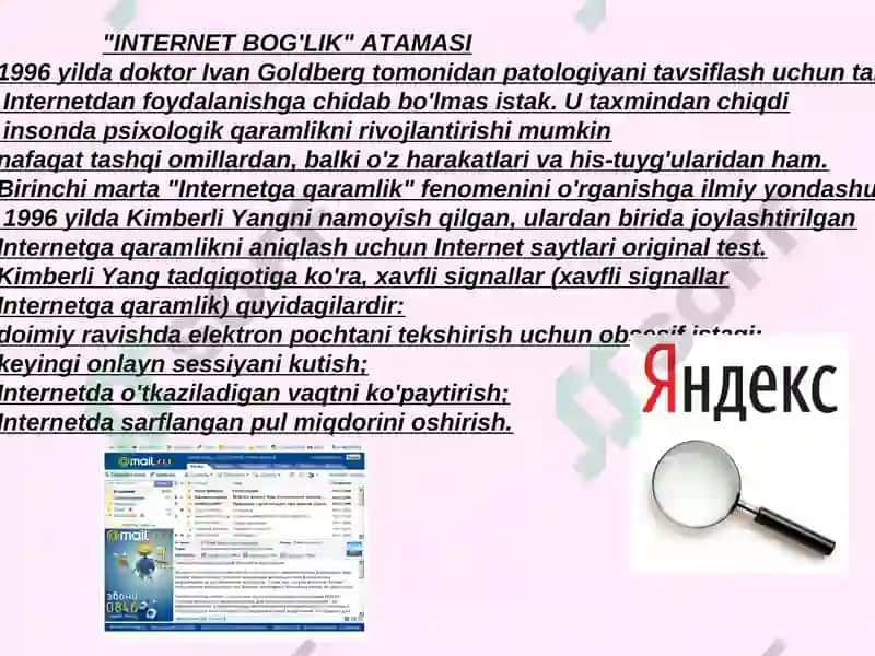 "KOMPYUTERNING INSON PSIXIKASIGA TA’SIRI" LOYIHASI 7