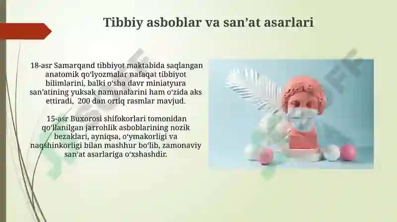 Tibbiyot va sanʼatning bir-biriga bogʻliqligi 7
