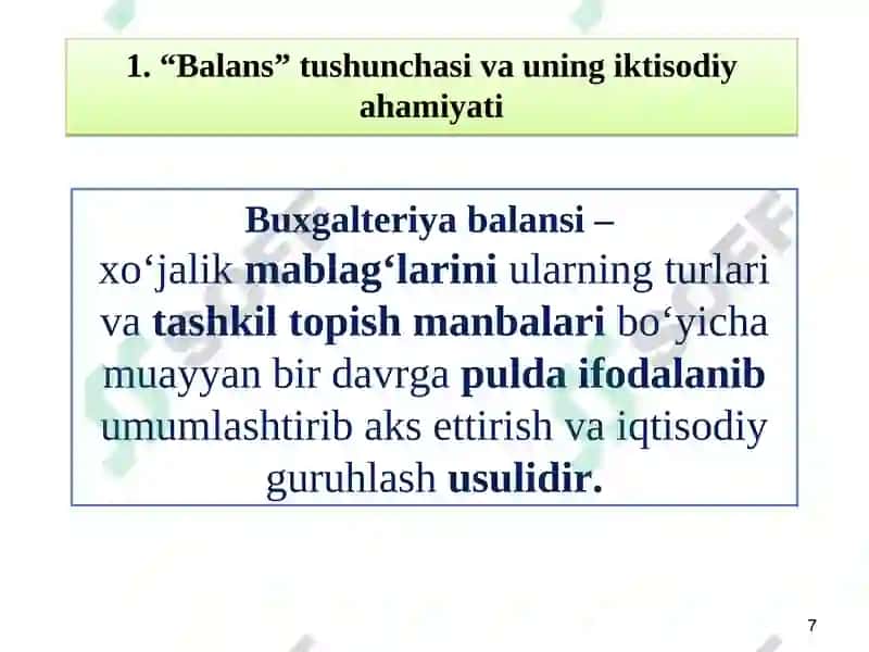 BUXGALTERIYА BALANSI 7