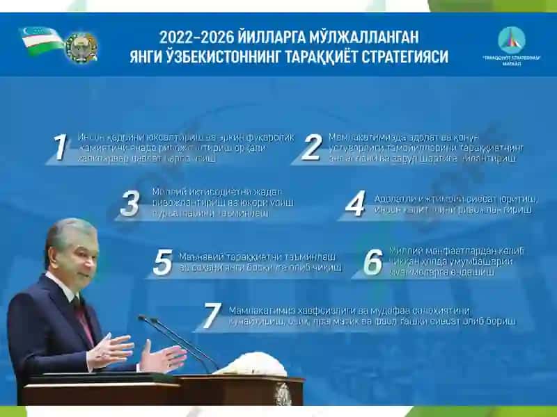 Yangi O‘zbekistonda Prezident Sh.M. Mirziyoyev rahbarligi va tashabbusi ostida amalga oshirilayotgan islohotlar 7
