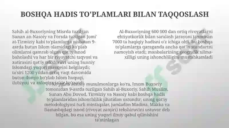Sahih al-Buxoriy 7