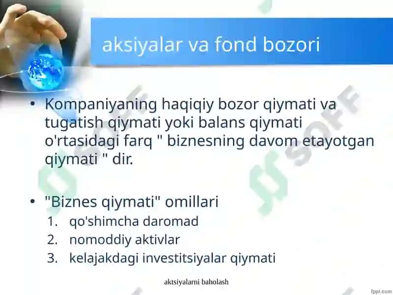 Aksiyaning baholanishi va xususiyatlari 7