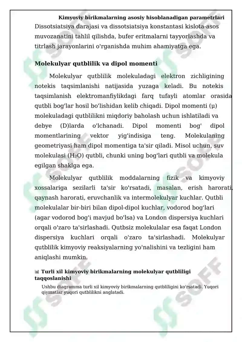 Kimyoviy birikmalarning hisoblash mumkin bólgan parametrlari 7