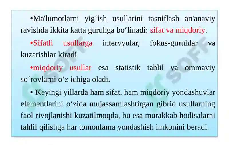 Ma'lumotlarniyigʻishusullari 7