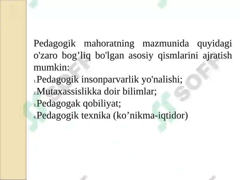 PEDAGOGIK MAHORAT HAQIDA TUSHUNCHA 7