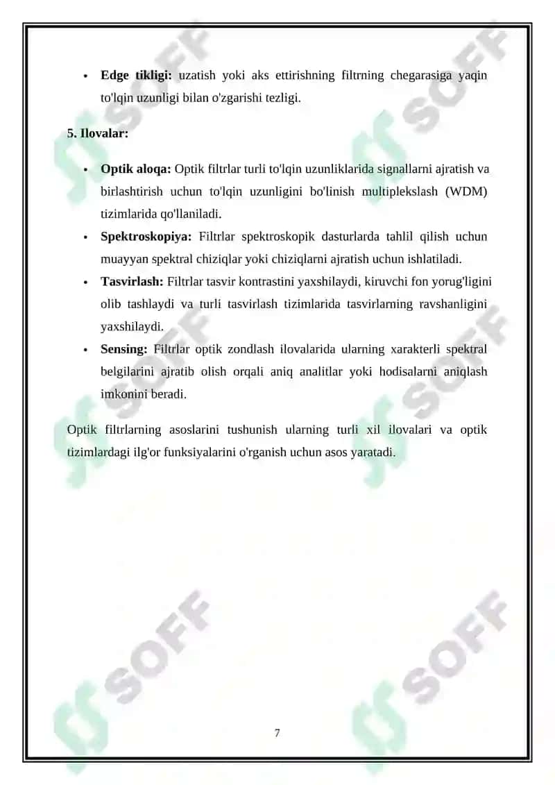 Optik filtrlar 7