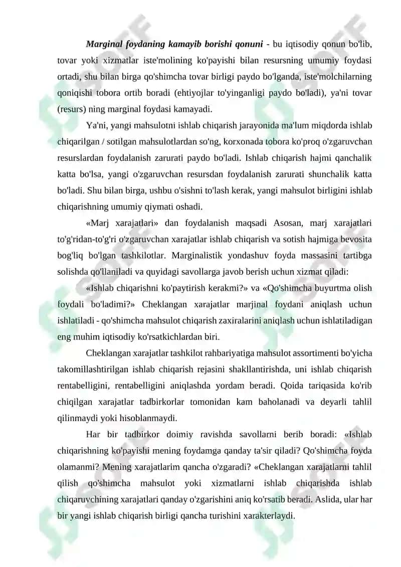 Ustama Xarajatlarni Taqsimlashning Marginal-Costing Usullari 7