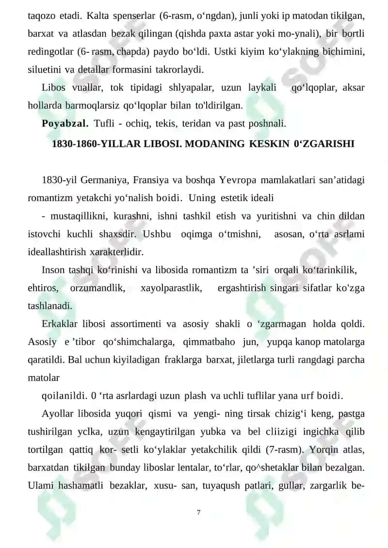 O’zbek milliy bosh kiyimlari KURS ISHI 7