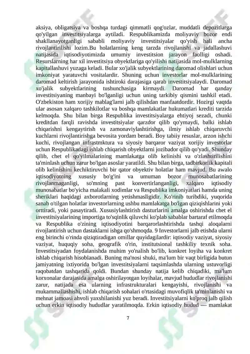 Investitsiyaning mohiyati manbalari va shakllari 7