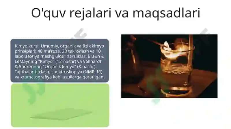 Kimyo talimining dasturi va darsliklari 7